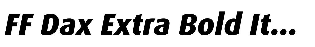 FF Dax Extra Bold Italic